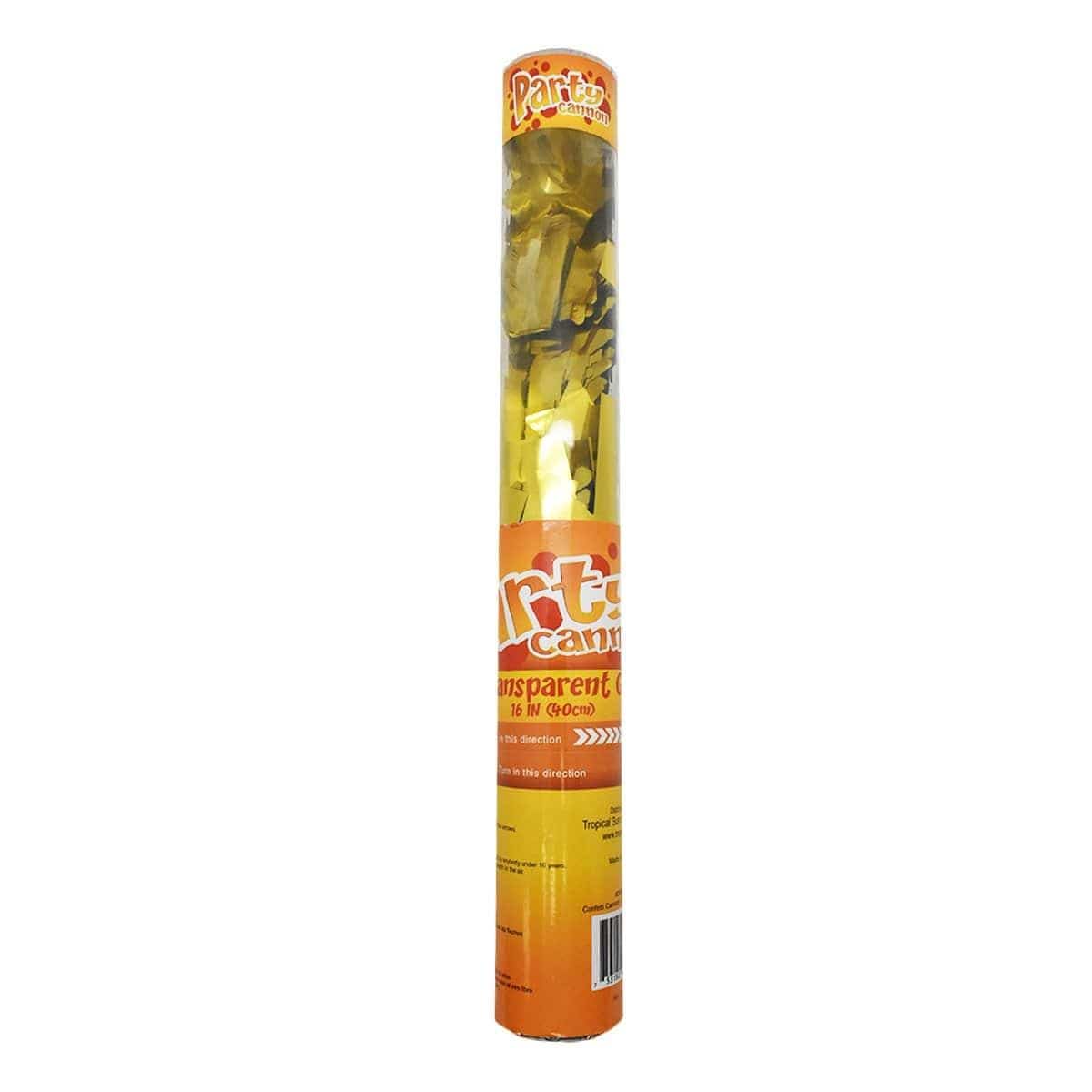 Confetti Canon - Gold Transparent 16 in.