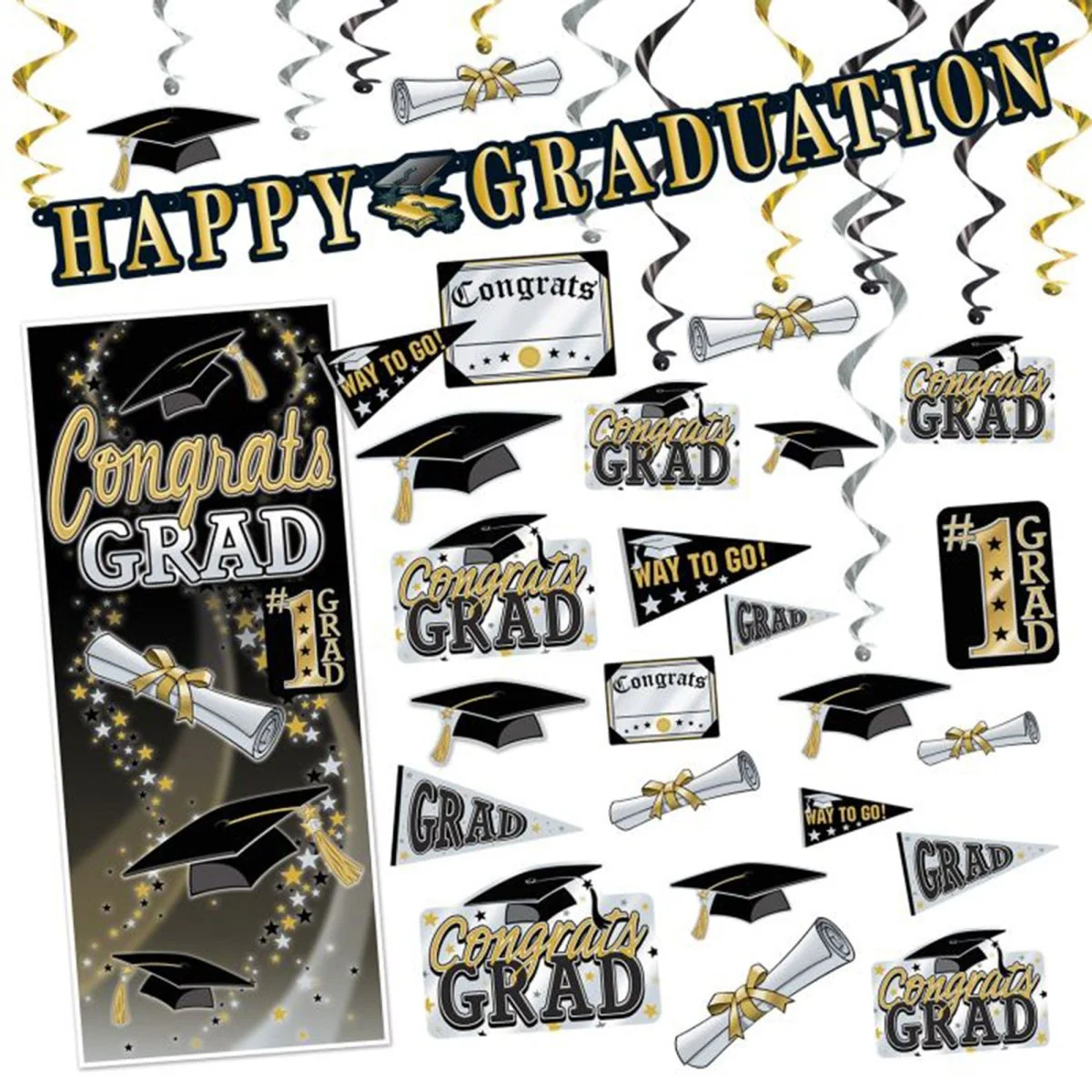 "Congrats Grad!" Giant Party Kit, 1 Count