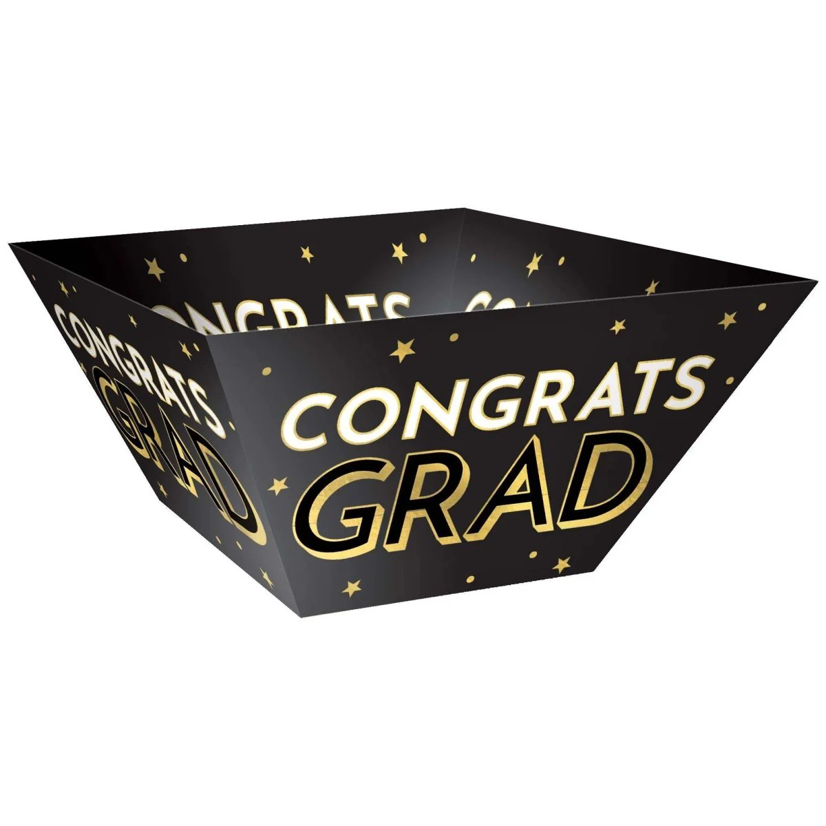 Congrats Grad Paper Bowls, 12 x 12 Inches, 3 Count