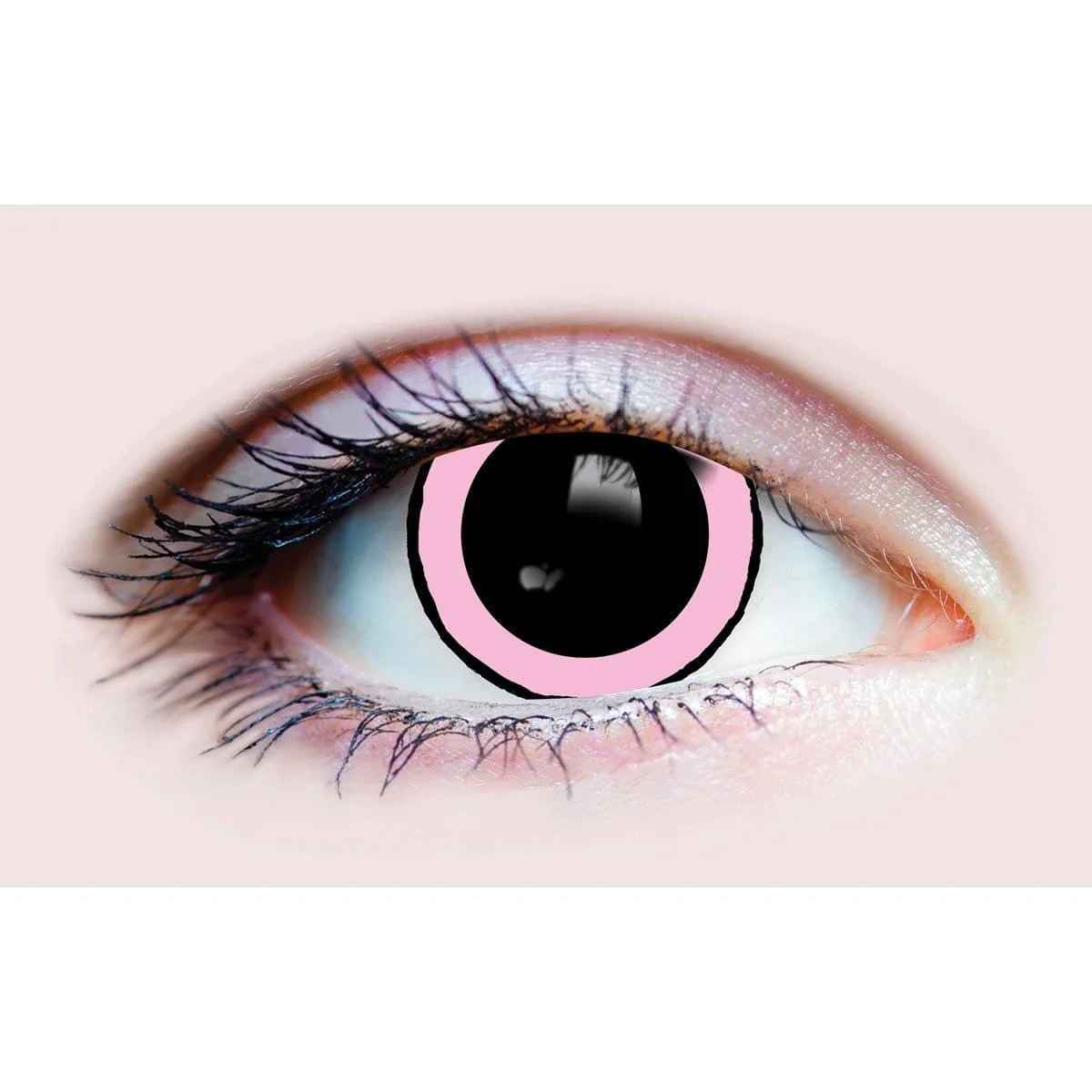 PRIMAL® ACID I - Pink And Black Coloured Contact Lenses, 3 months usage - Image 2