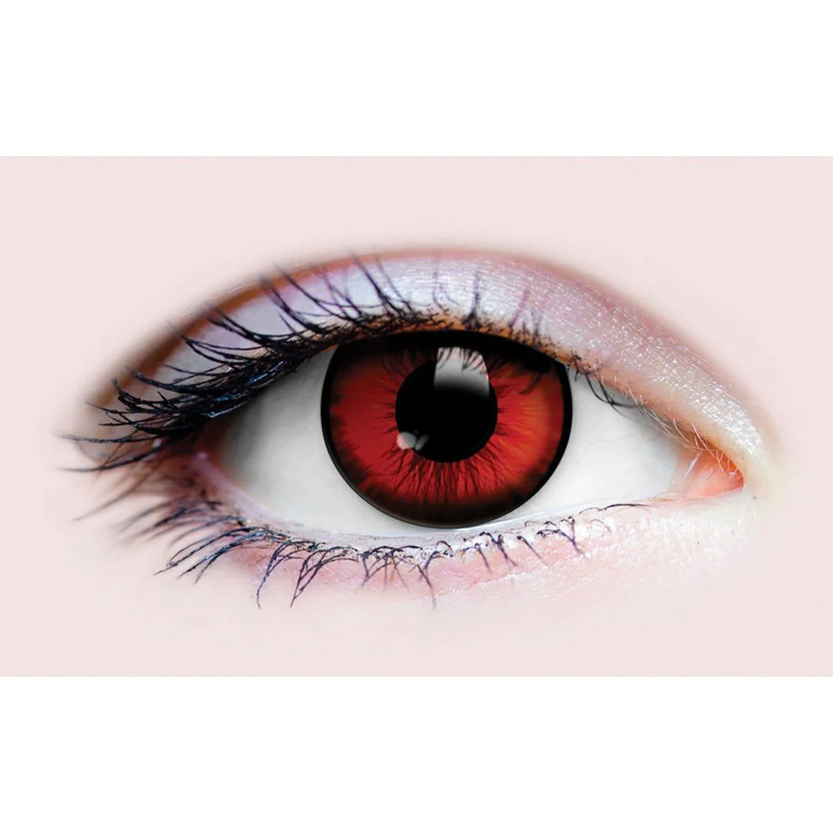 PRIMAL® Dracula I - Red Coloured Contact Lenses, 3 Months Usage - Image 2