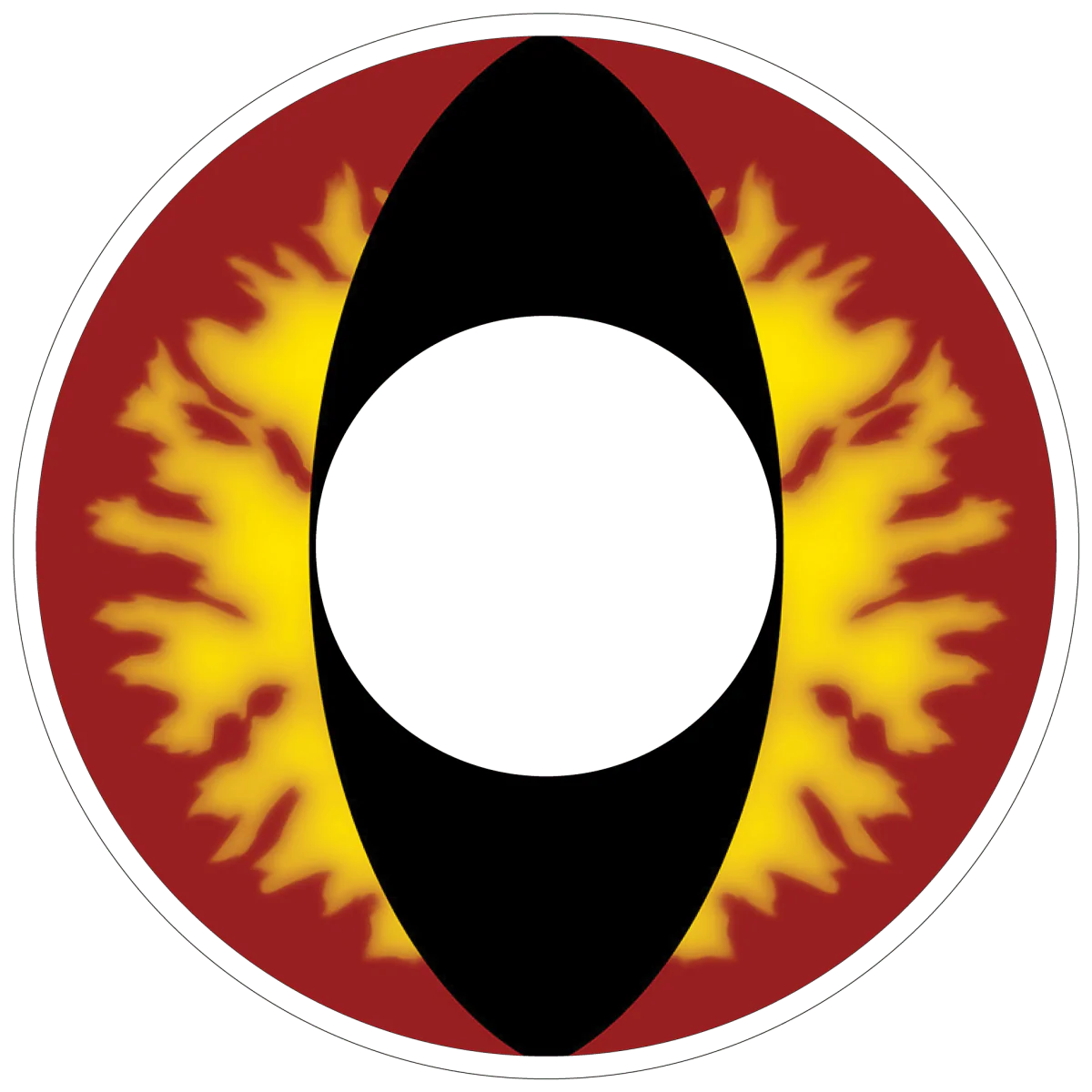 PRIMALĀ® Dragon - Red and Yellow Reptile Coloured Contact Lenses, 3 months usage - Image 3