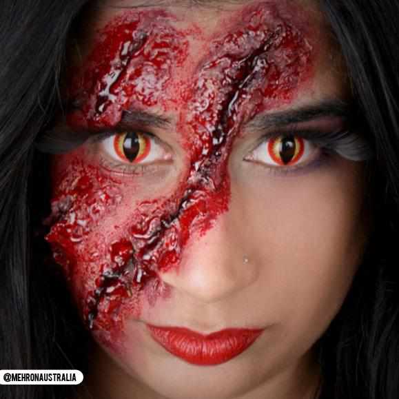 PRIMALĀ® Dragon - Red and Yellow Reptile Coloured Contact Lenses, 3 months usage - Image 5
