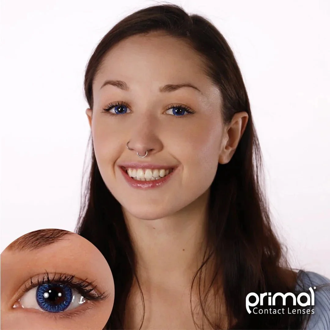 PRIMAL® Enchanted Azure - Blue Coloured Contact Lenses, 3 months usage - Image 3