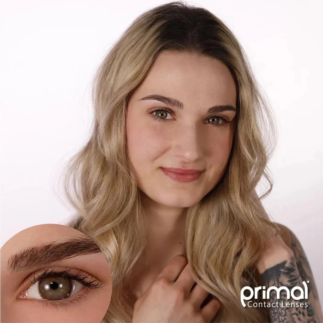 PRIMAL® Twilight Hazel - Brown Coloured Contact Lenses, 3 Months Usage - Image 3