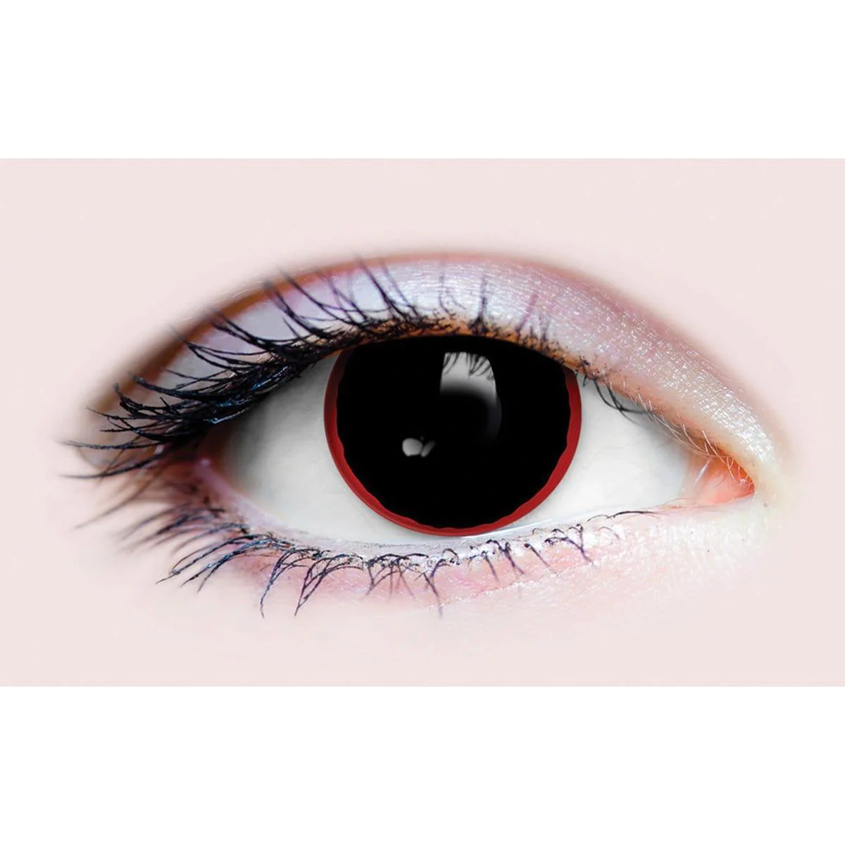 PRIMAL® Hellraiser I - Black and Red Coloured Contact Lenses, 3 months usage - Image 2