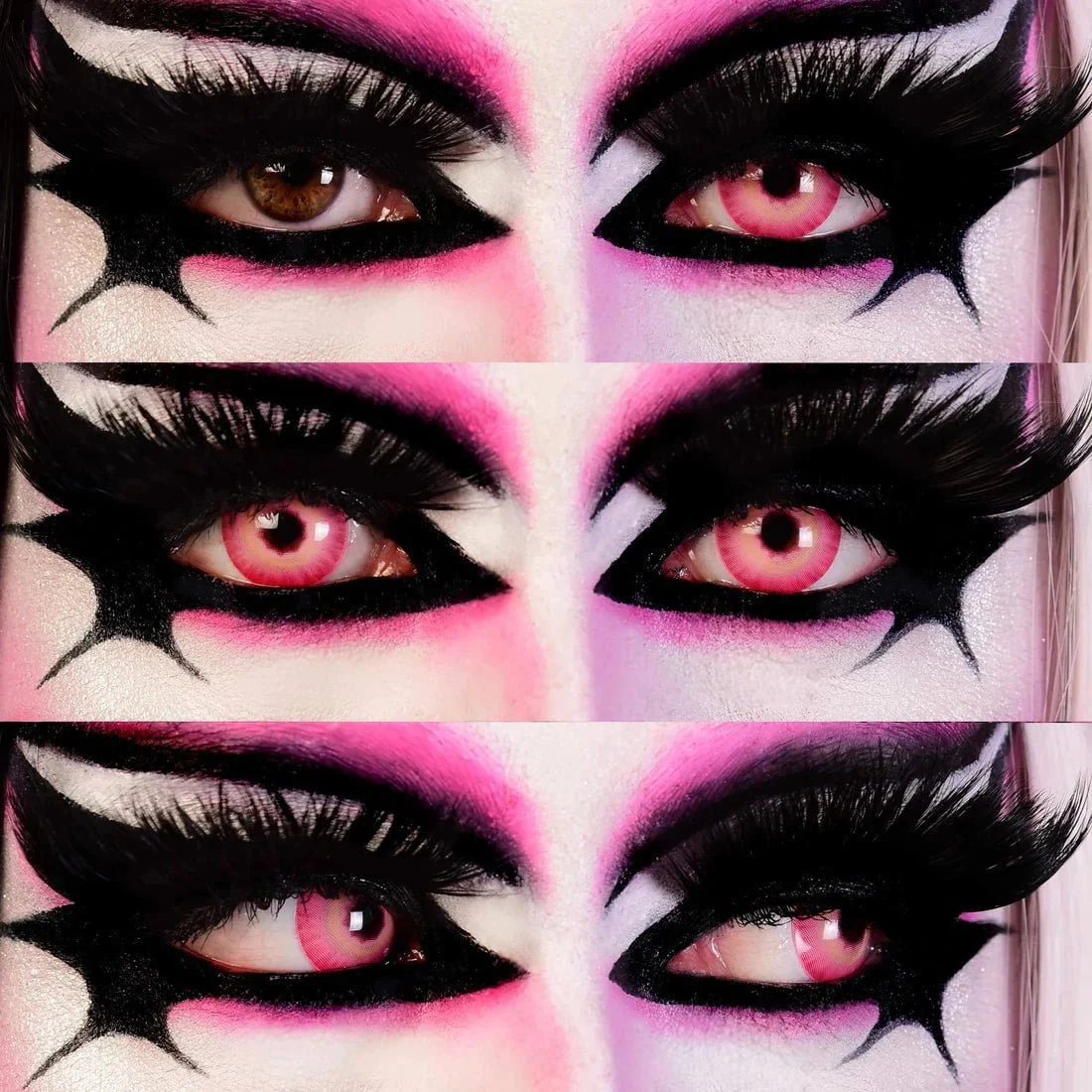 PRIMAL® Jinx - Pink Cosplay Coloured Contact Lenses, 3 Months Usage - Image 4