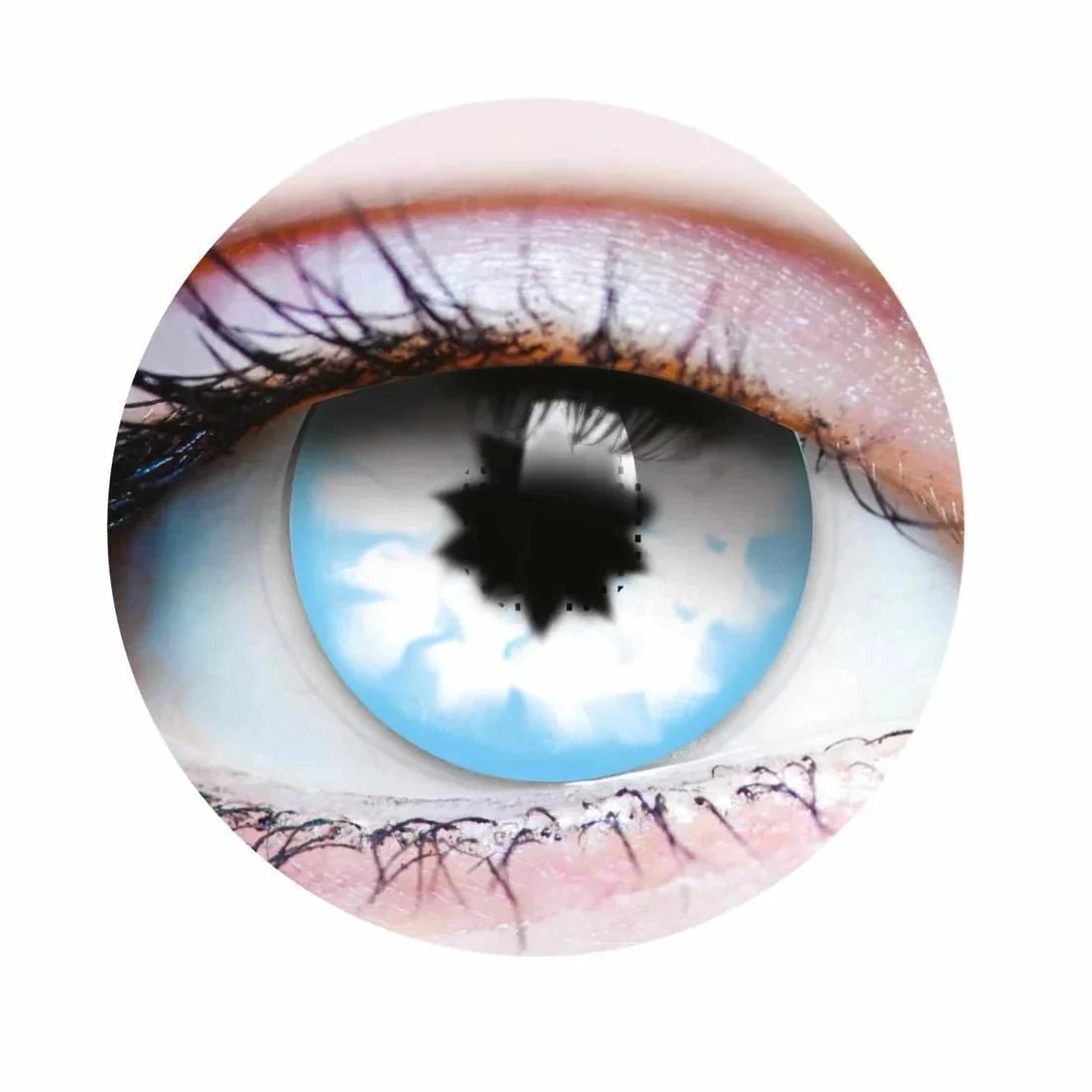 PRIMAL® Night King - White and Blue Coloured Contact Lenses, 3 months usage