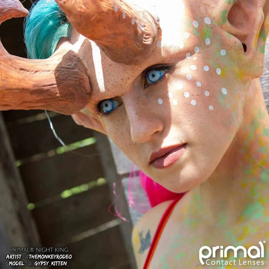 PRIMAL® Night King - White and Blue Coloured Contact Lenses, 3 months usage - Image 6