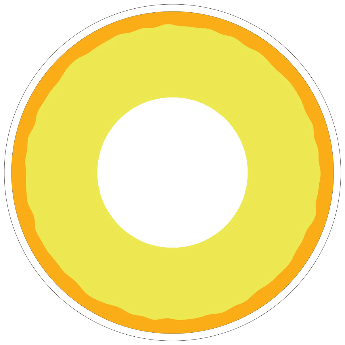PRIMAL® Nightcrawler - Neon Yellow With Orange Rim Coloured Contact Lenses, 3 months usage - Image 3