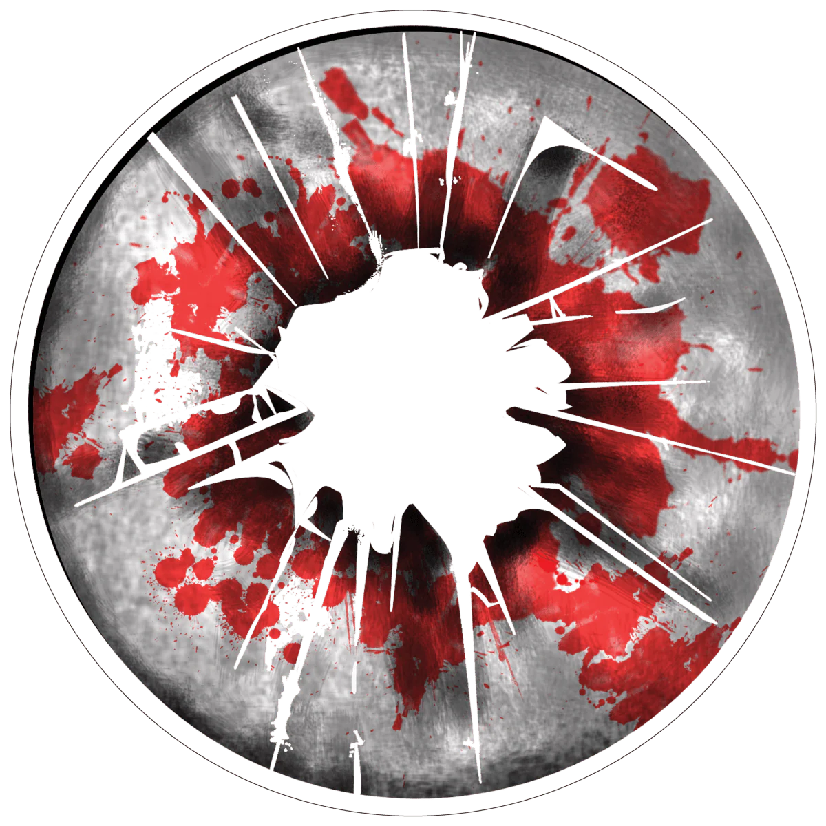 PRIMAL® Shatter - Red and Black Coloured Contact Lenses, 3 Months Usage - Image 3