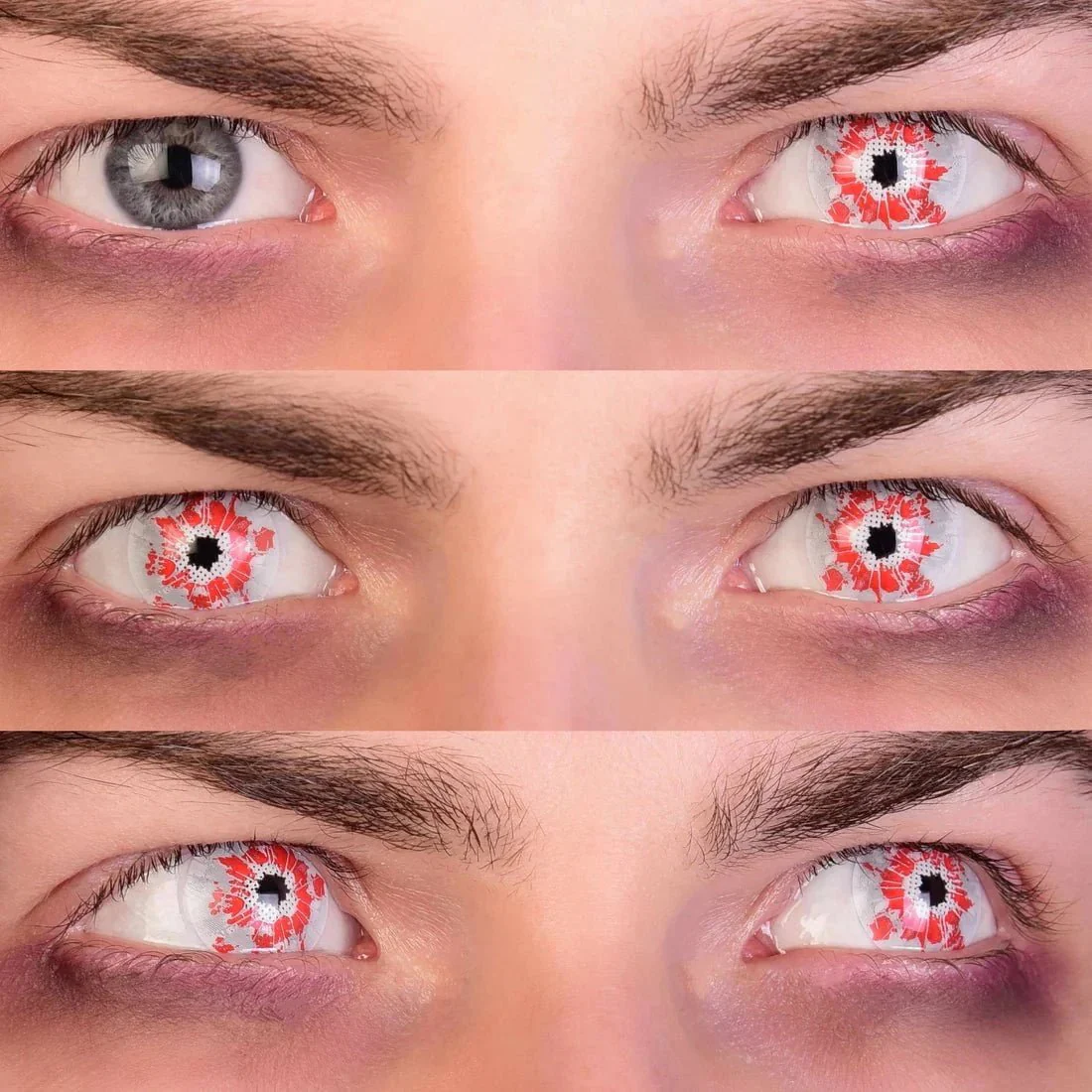 PRIMAL® Shatter - Red and Black Coloured Contact Lenses, 3 Months Usage - Image 4