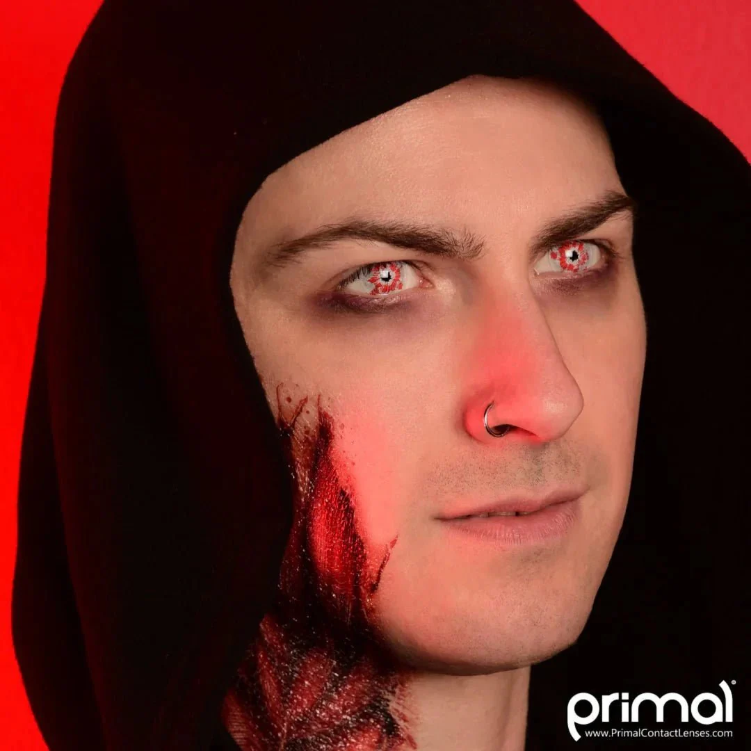 PRIMAL® Shatter - Red and Black Coloured Contact Lenses, 3 Months Usage - Image 6