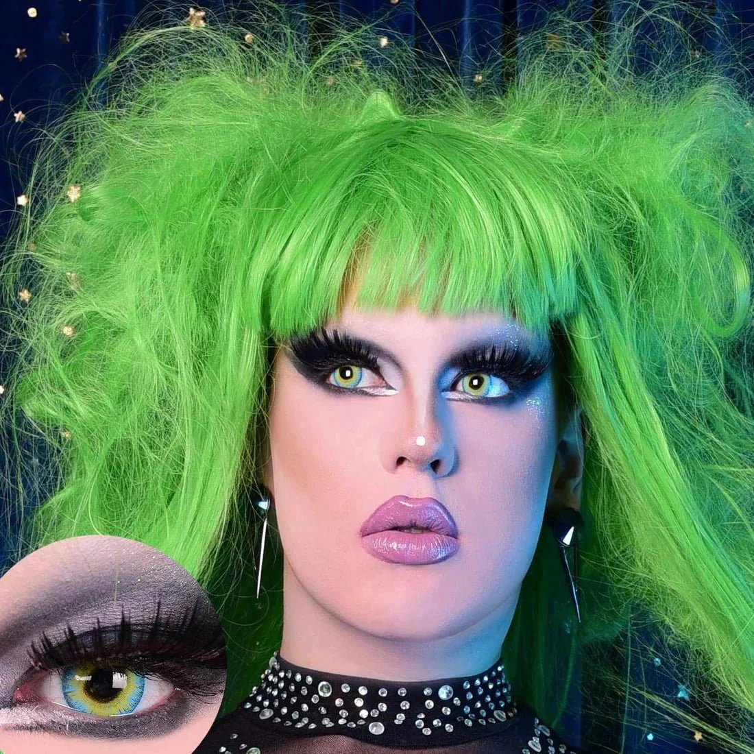 PRIMAL® Strange - Green And Blue Cosplay Coloured Contact Lenses, 3 months usage - Image 6