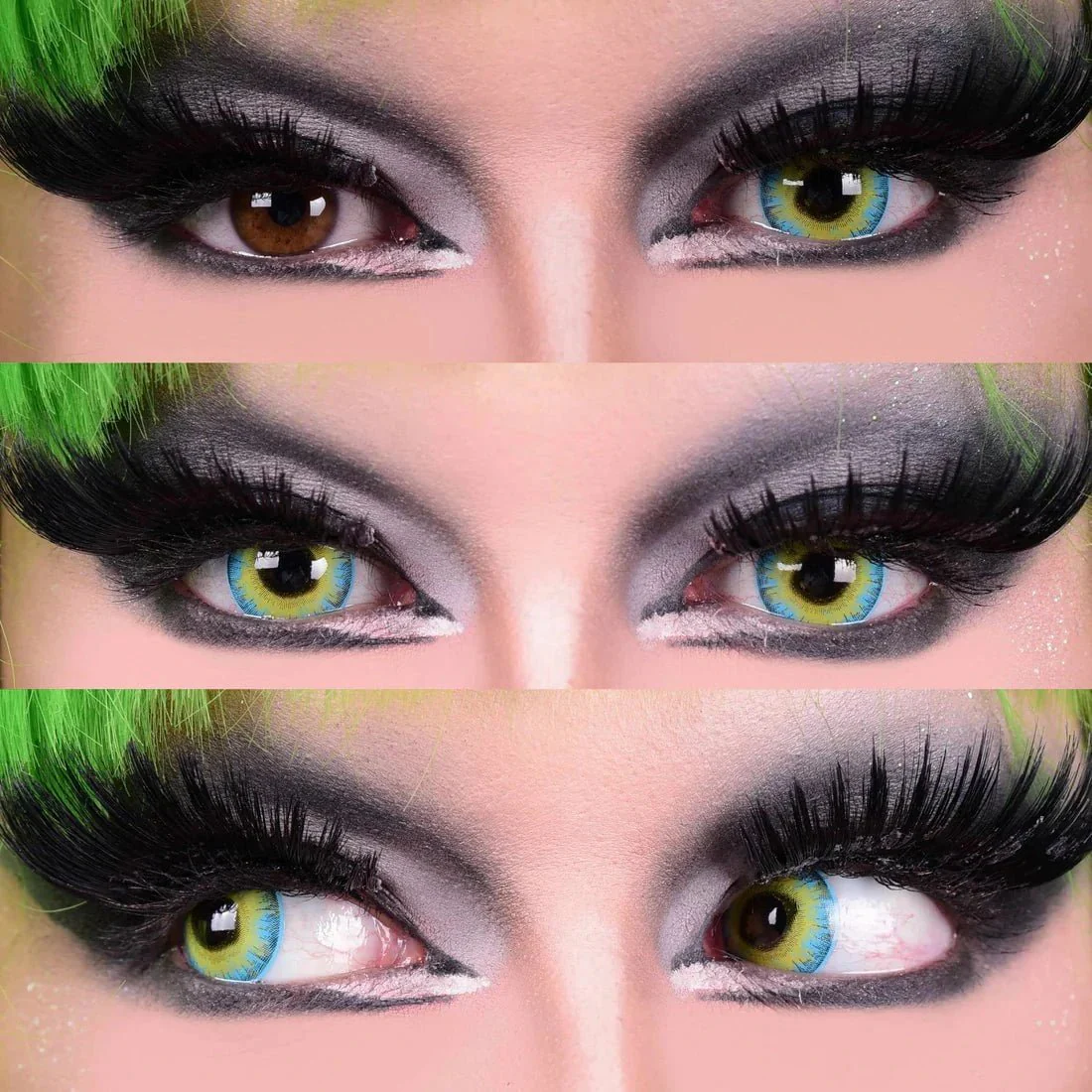 PRIMAL® Strange - Green And Blue Cosplay Coloured Contact Lenses, 3 months usage - Image 7