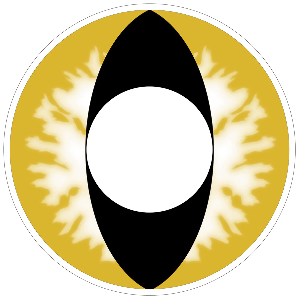 PRIMALĀ® Thriller - Yellow, White and Black Reptile Coloured Contact Lenses, 3 Months Usage - Image 3