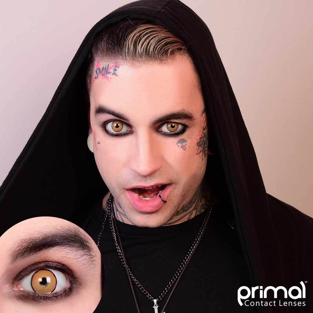 PRIMAL® Villain - Yellow Coloured Contact Lenses, 3 months usage - Image 4