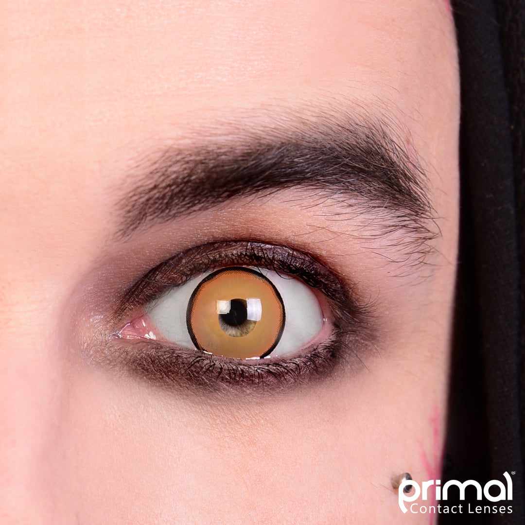 PRIMAL® Villain - Yellow Coloured Contact Lenses, 3 months usage - Image 6