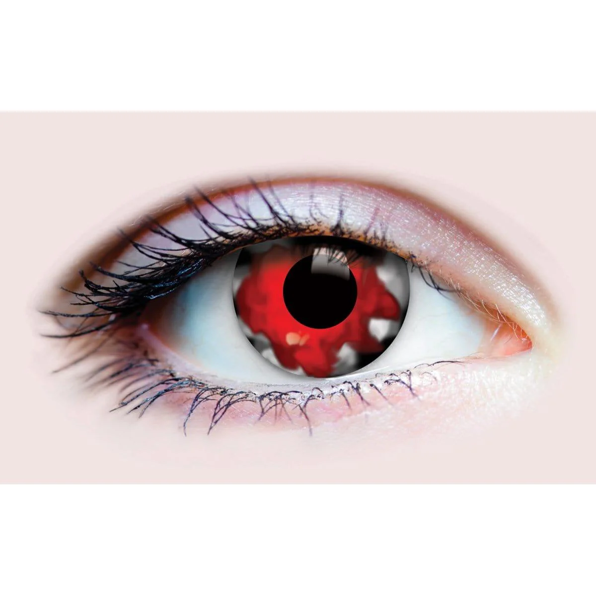 PRIMAL® Walking Dead II - Red and White Coloured Contact Lenses, 3 months usage - Image 2