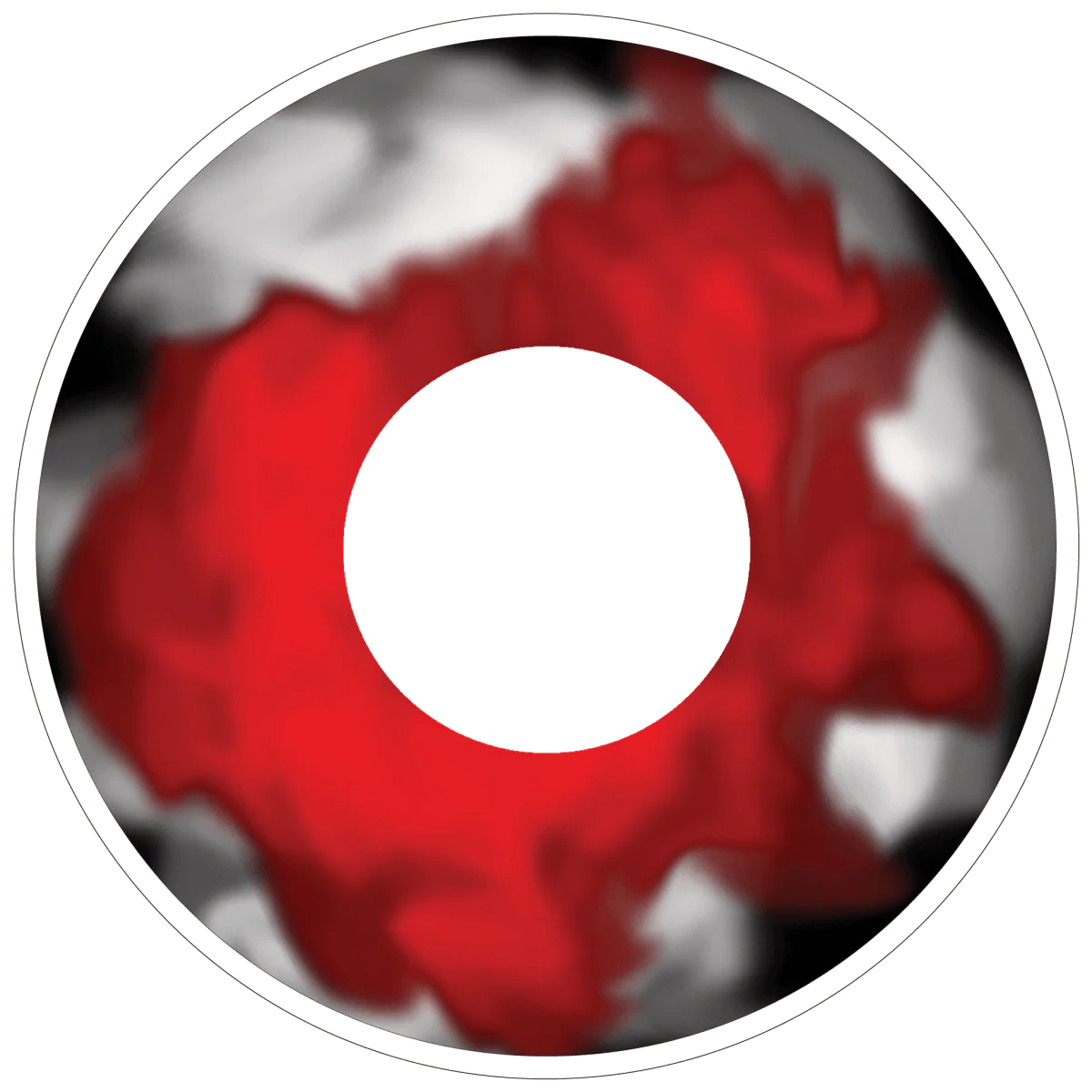PRIMAL® Walking Dead II - Red and White Coloured Contact Lenses, 3 months usage - Image 3
