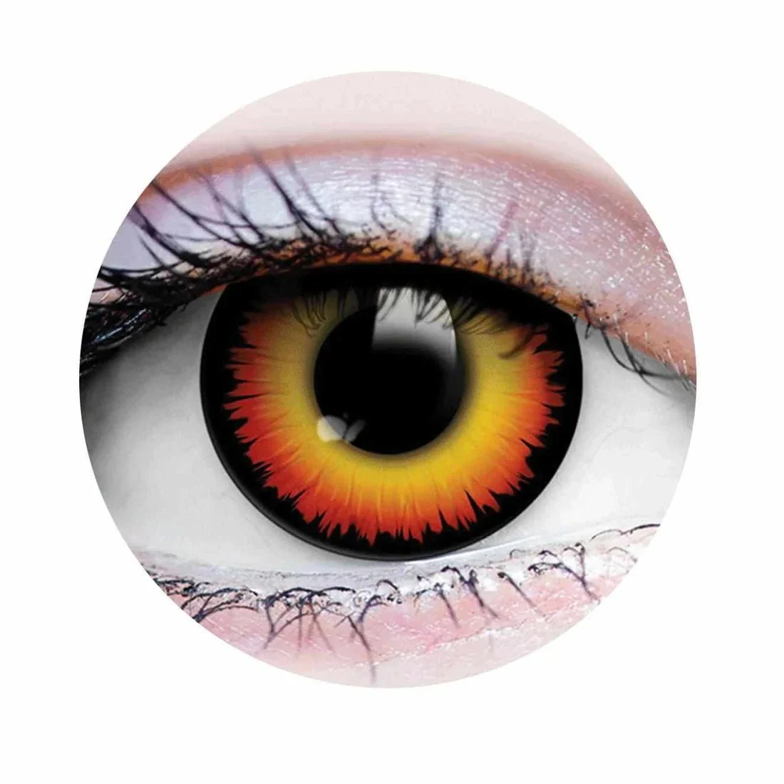 PRIMALĀ® Werewolf II - Orange Coloured Contact Lenses, 3 months usage
