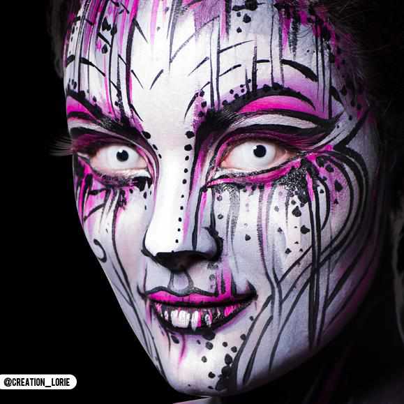 PRIMAL® Zombie I - White Coloured Contact Lenses, 3 Months Usage - Image 8