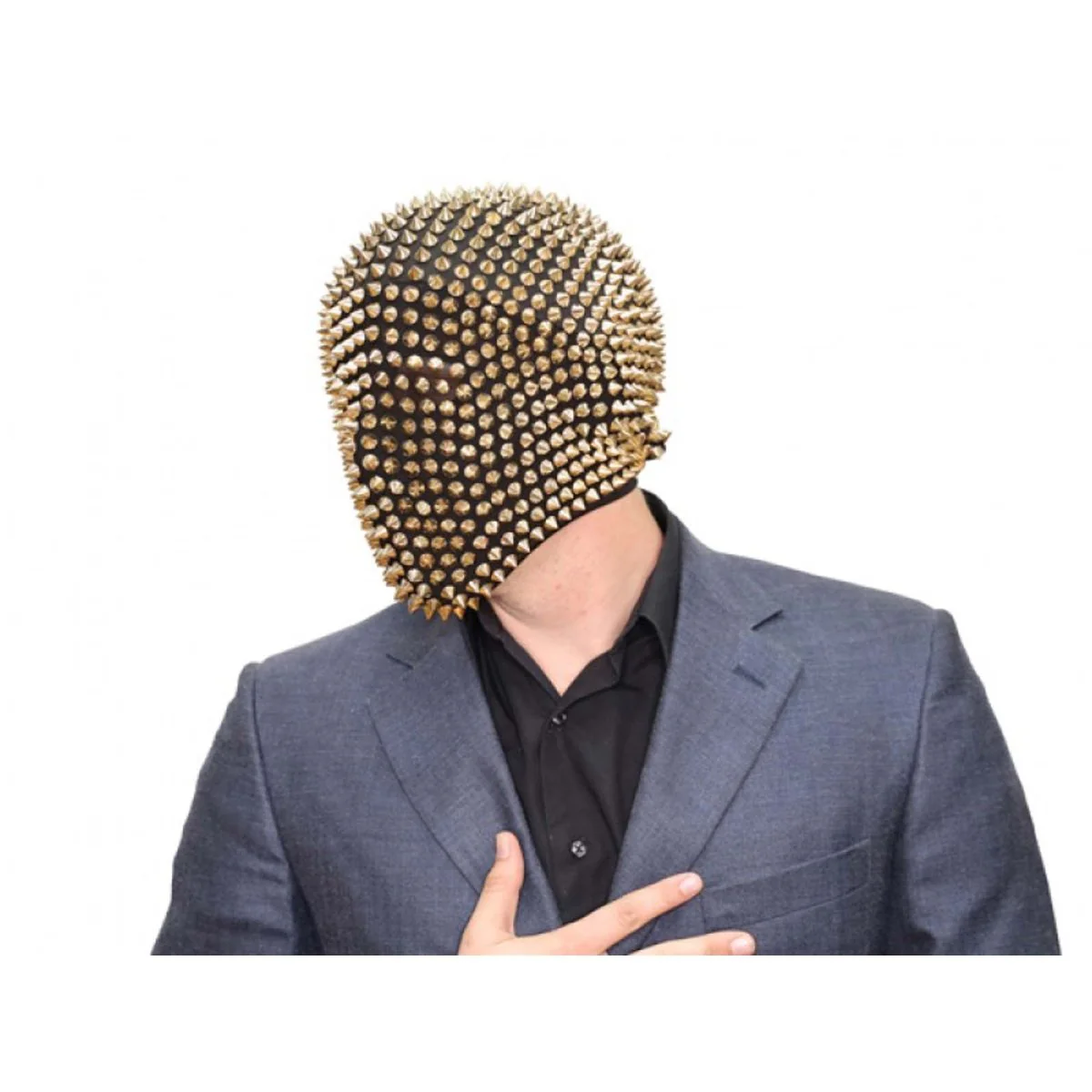 Gold Rhinestone Mask for Adults, 1 Count - Image 2