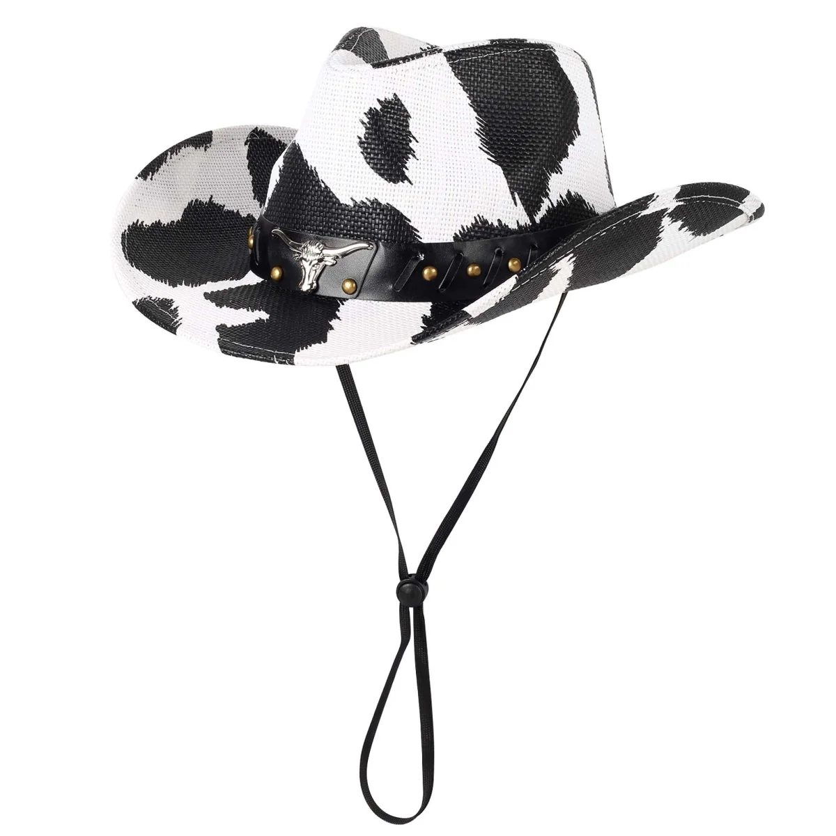 Cow Print Deluxe Cowboy Hat for Adults - Image 5
