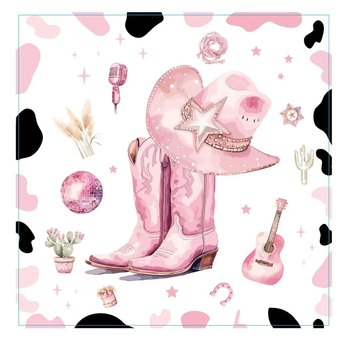 Cowgirl "Let's Go Girls" Large Lunch Napkins, 16 Count