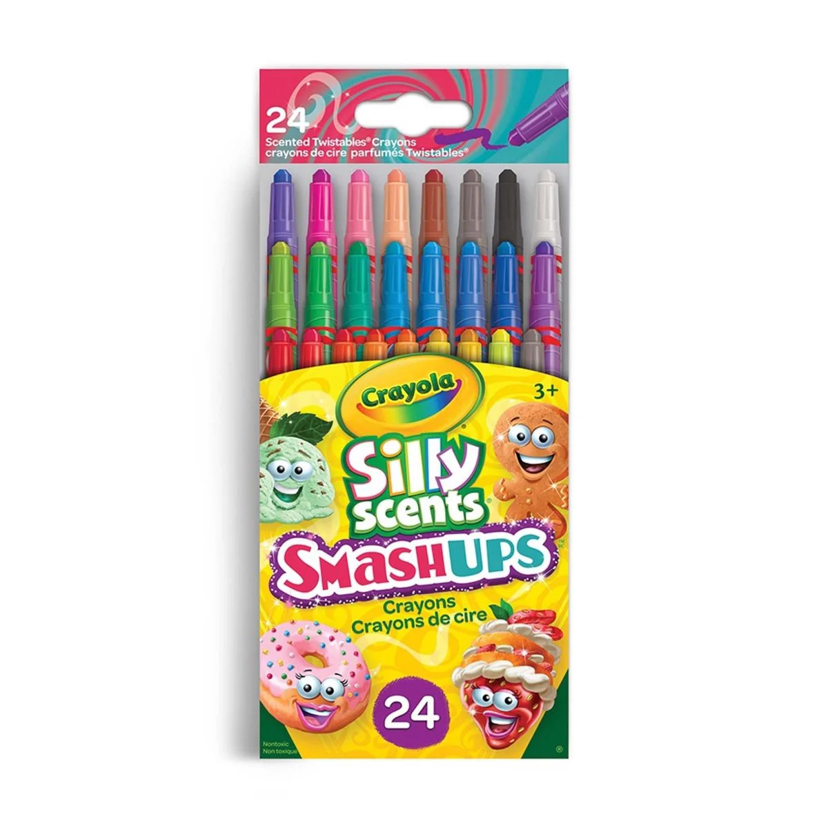Crayola Silly Scents Smash Ups Twistables Crayons, 24 Count