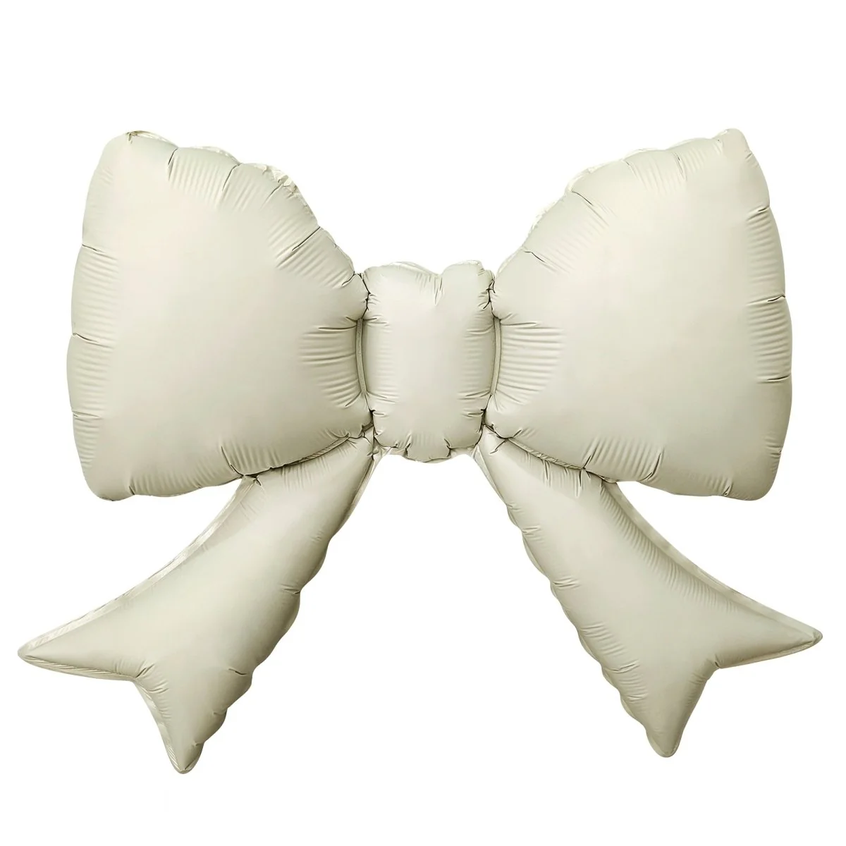 Cream White Air-Filled Bow Shaped Foil Balloon, 21 Inches, 1 Count
