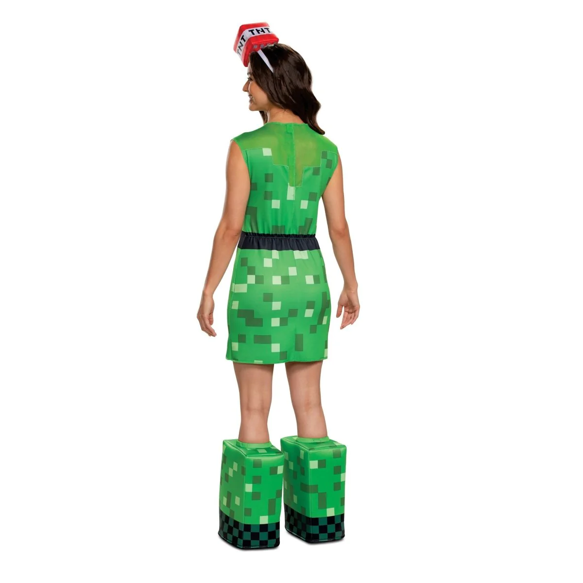 Creeper Costume for Adults, Minecraft, Dress, leg warmers and headpiece - Image 2
