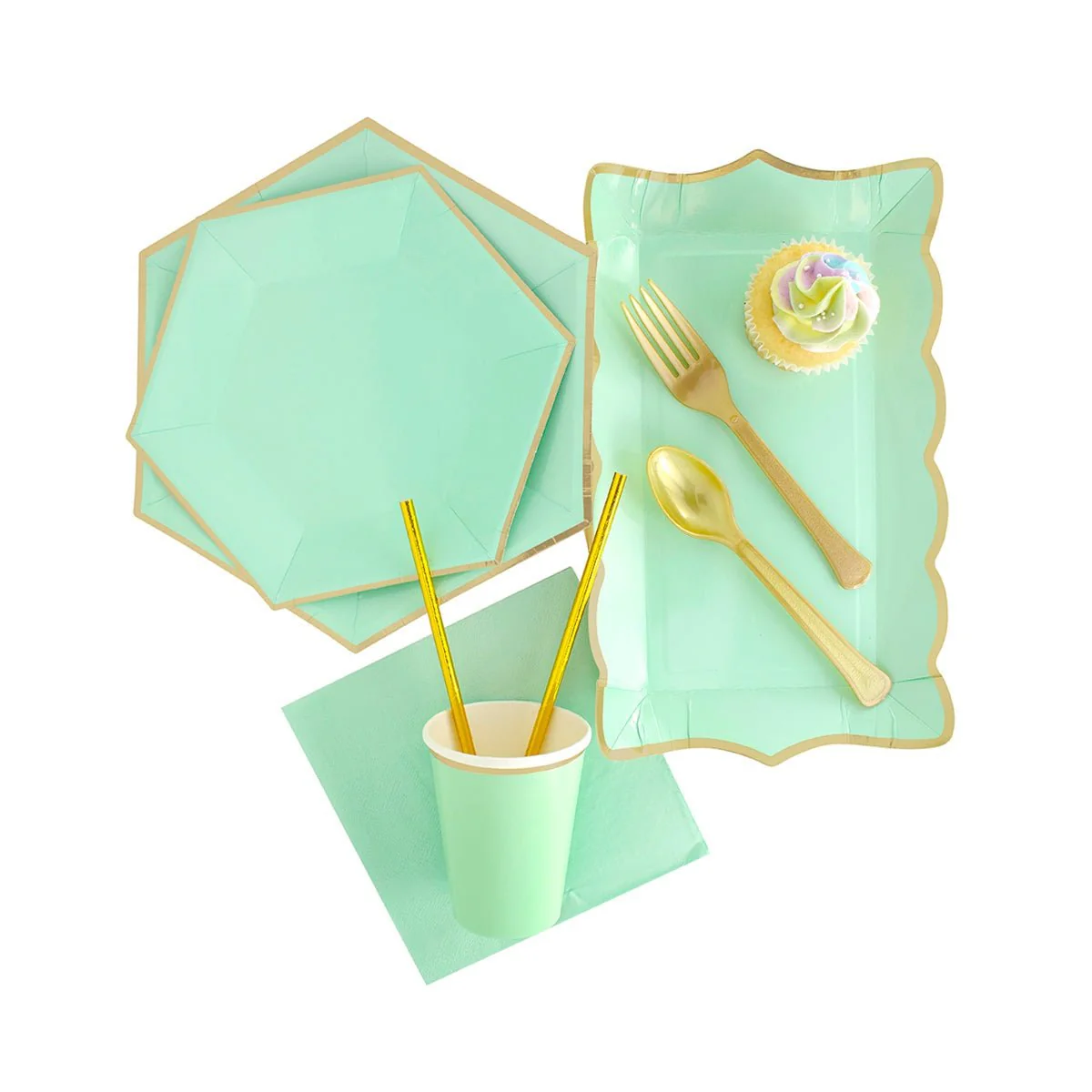 Mint Green Cups, 9 Oz, 8 Count - Image 3