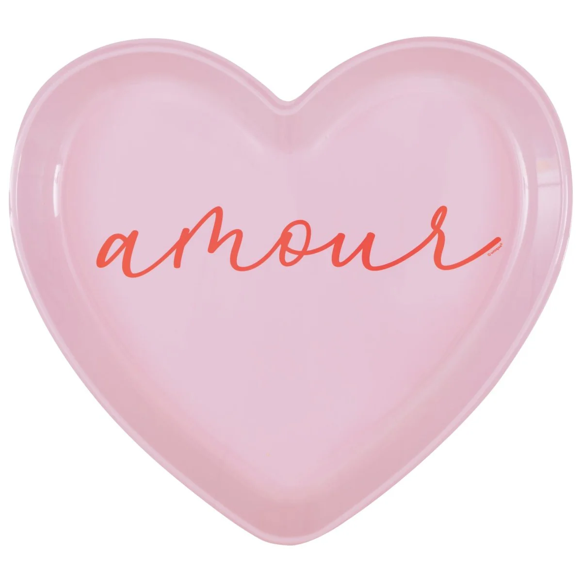 Cute Valentine Heart Shaped Plastic Serving Tray, 15 Inches, 1 Count