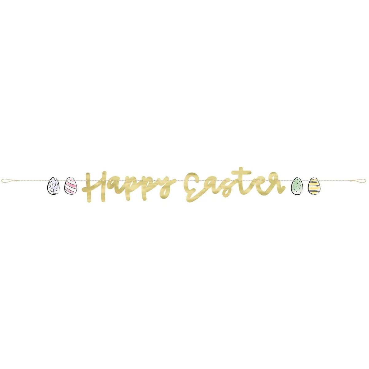 Dainty Easter "Happy Easter" Banner, 1 Count