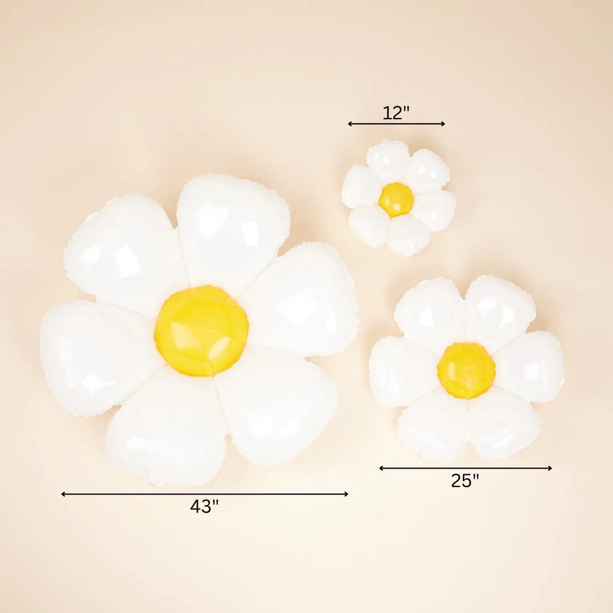 Daisy Flower Air-Filled Balloon, 25 Inches, 1 Count - Image 2