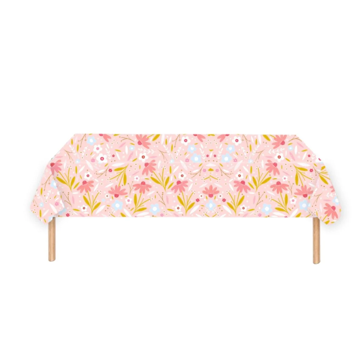 Daisy Daydream Rectangular Paper Table Cover, 47 x 70 Inches, 1 Count