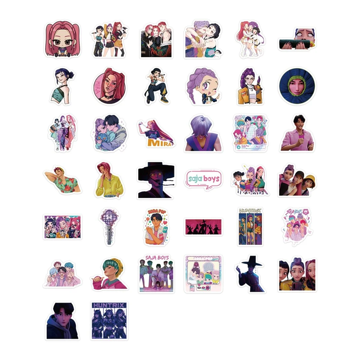 Kpop Anime Birthday Stickers, Demon Hunter Inspired Pop Signer, 25 Count - Image 2