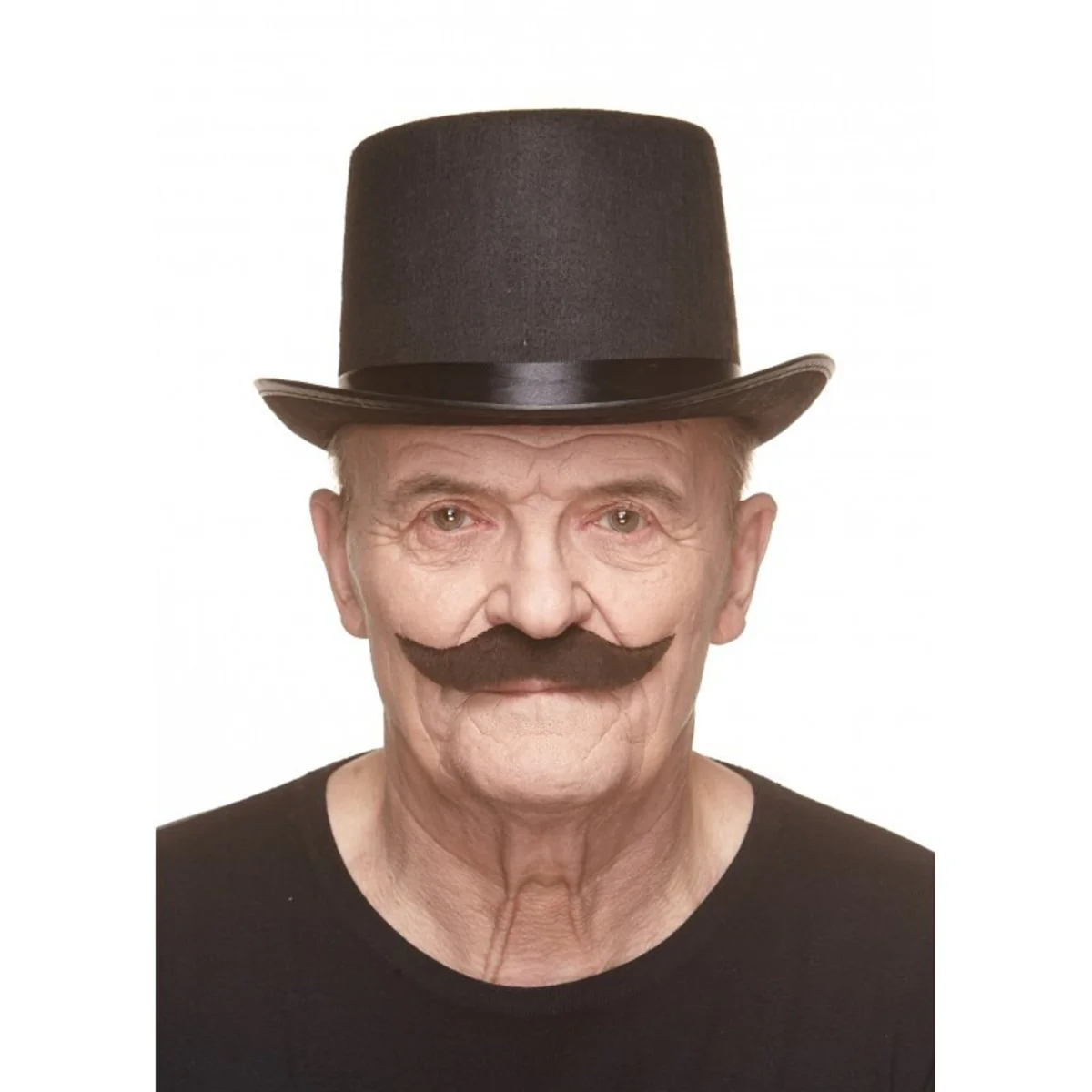 Dark Brown Handlebar Mustache, 1 Count - Image 2