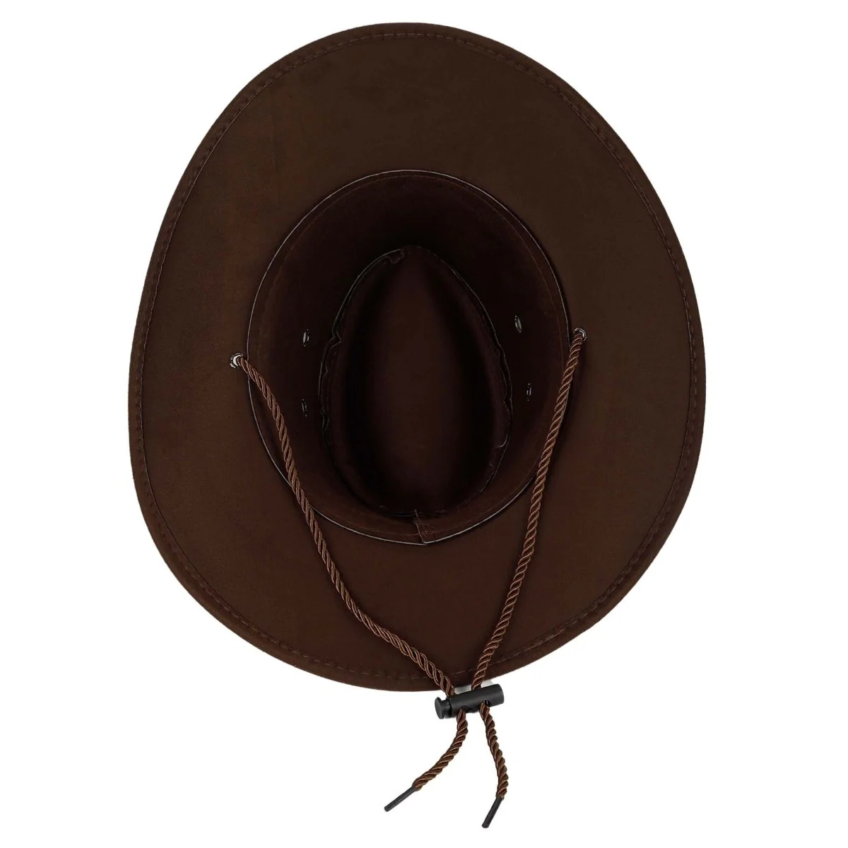 Dark Brown Suede Cowboy Hat for Adults - Image 5