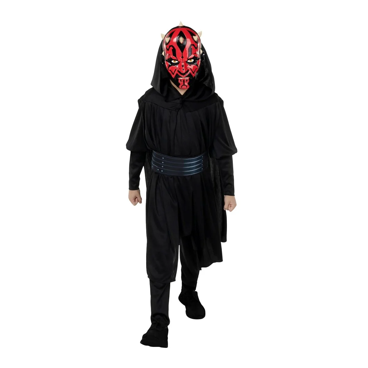 Darth Maul Qualux Costume for Kids, Star Wars, Black Hooded Cape