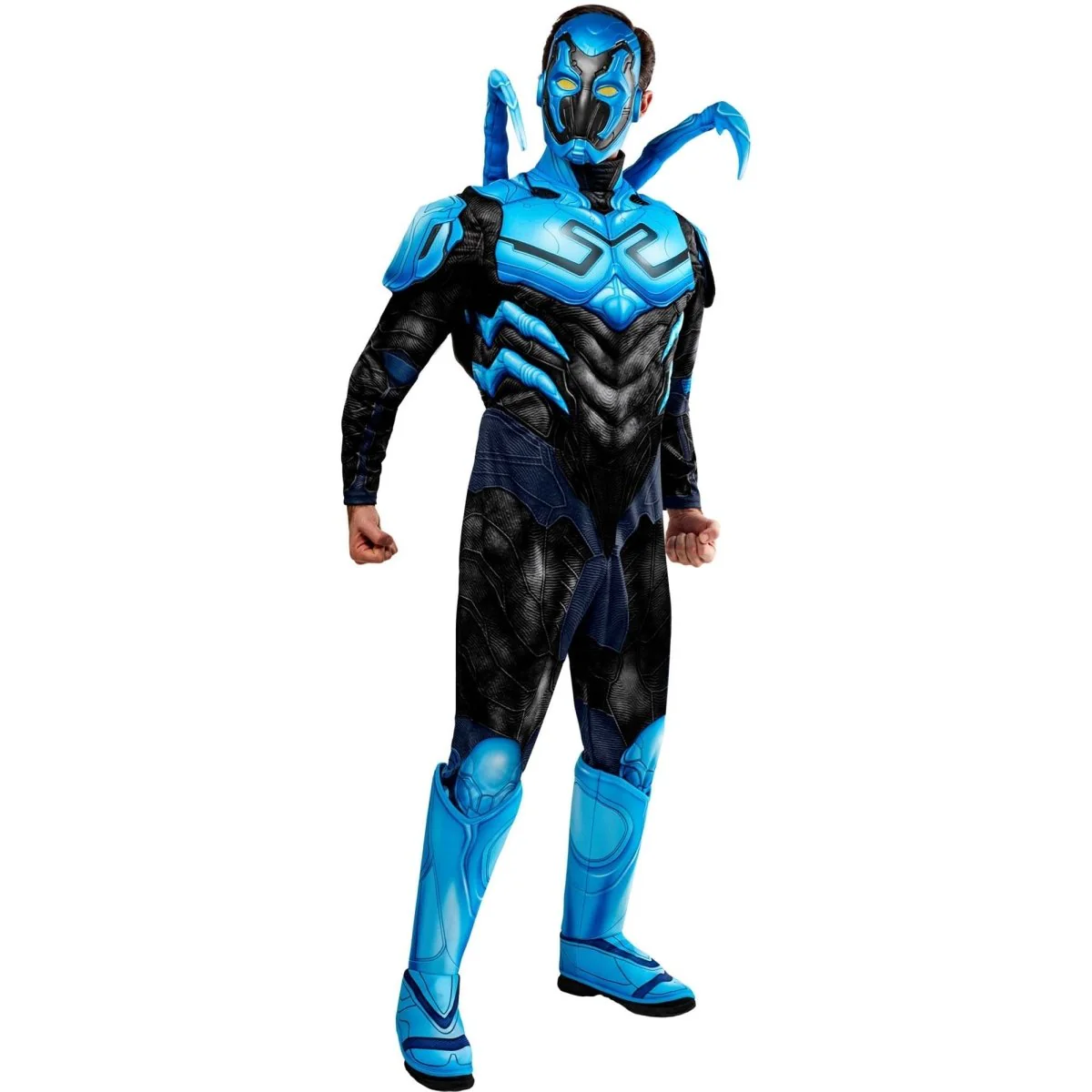 DC Blue Beetle Deluxe Costume for Adults, Blue Padded Jumpsuit