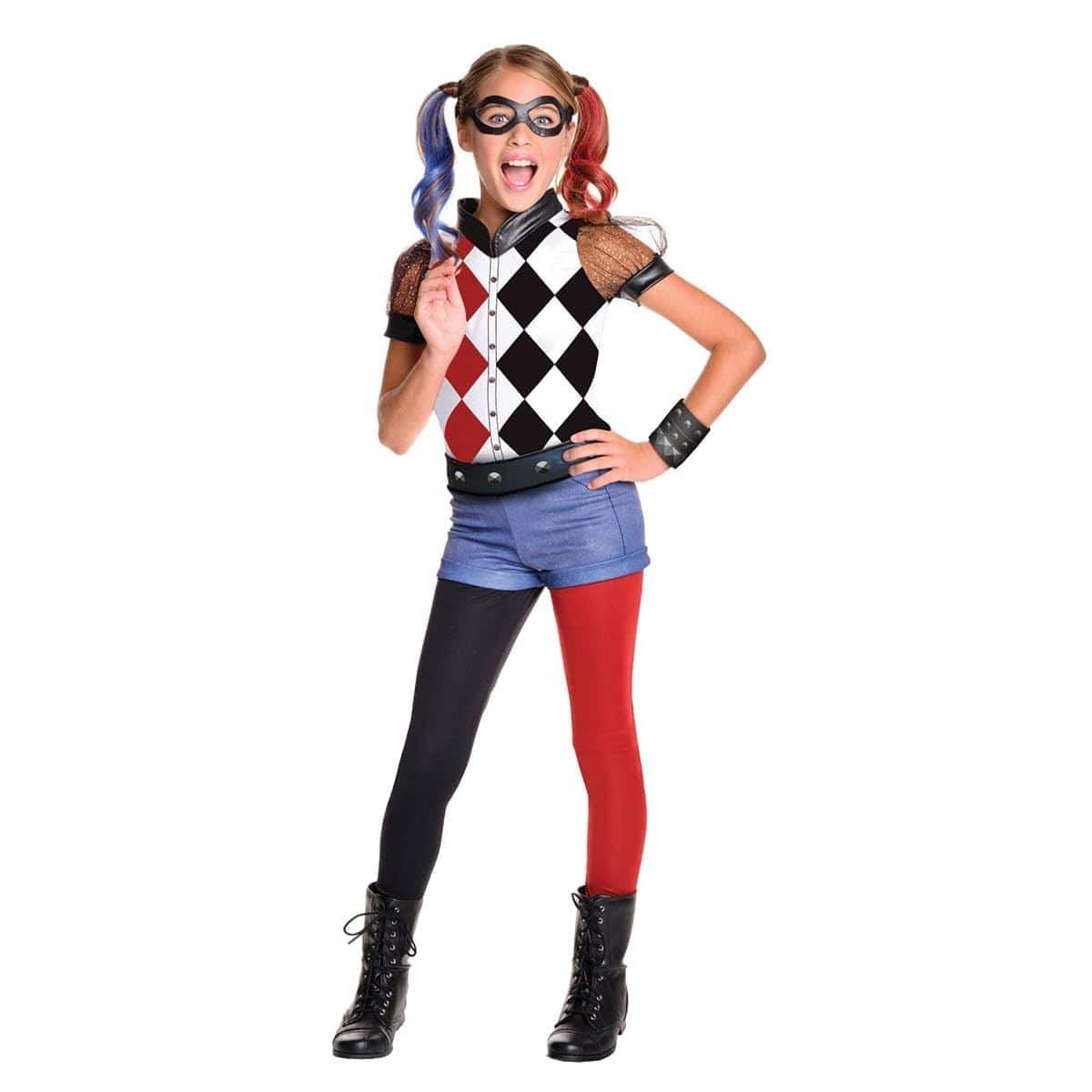 Harley Quinn Deluxe Costume for Kids, DC Super Hero Girls