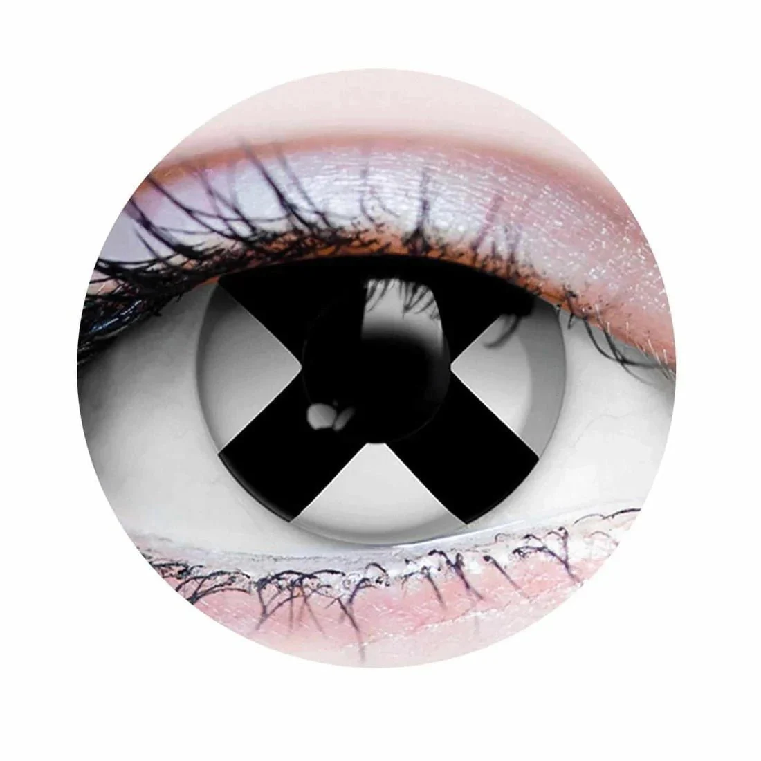 PRIMAL® Deadman I - Black & White Coloured Contact Lenses, 3 Month Usage