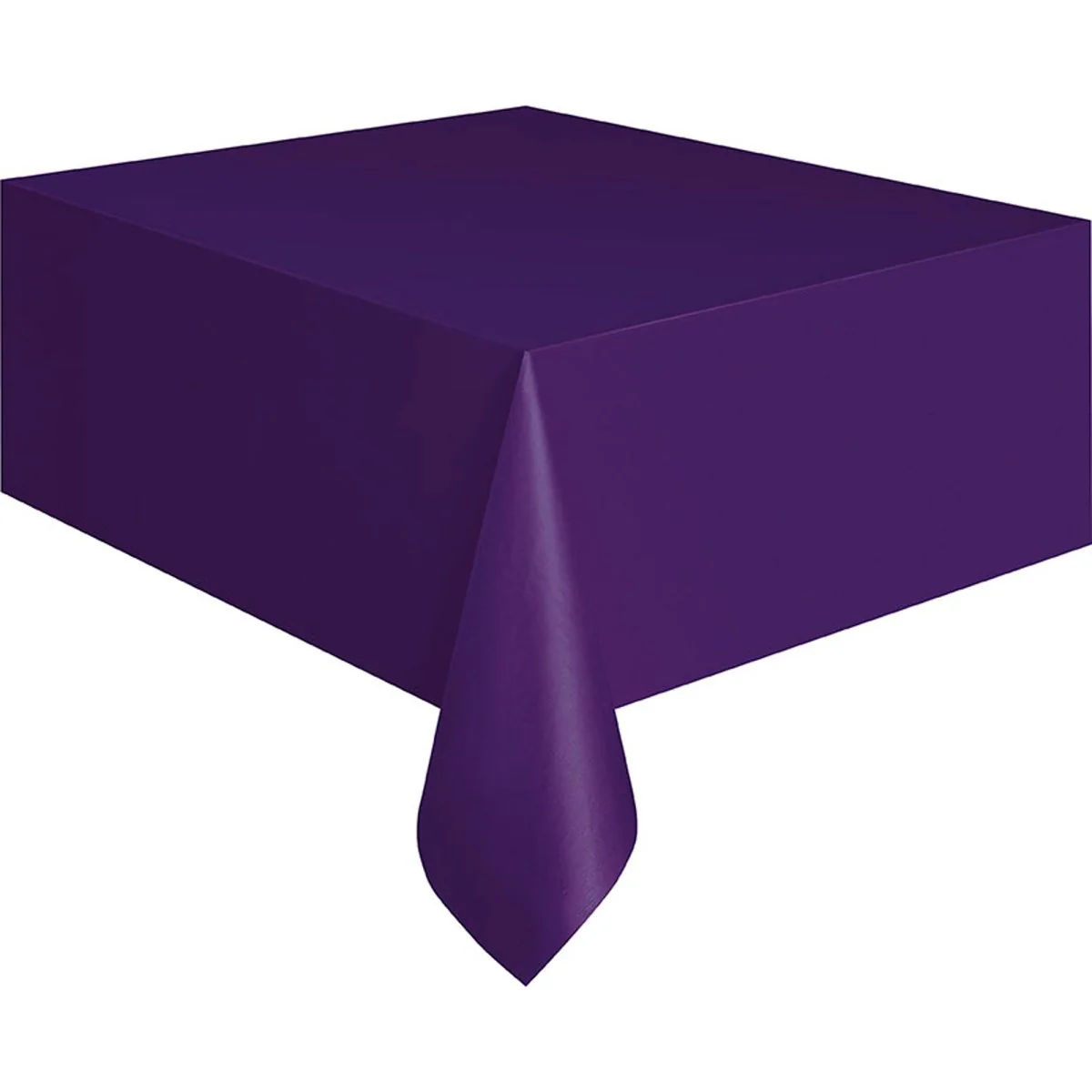 Deep Purple Rectangular Plastic Table Cover, 54 x 108 Inches, 1 Count