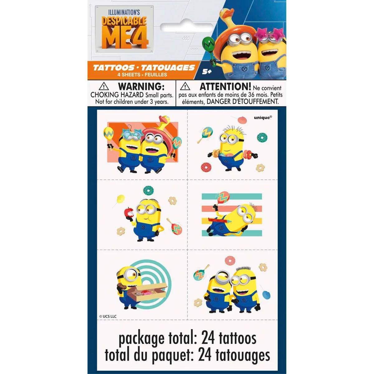 Despicable Me 4 Tattoo Sheets, 4 Count - Image 2