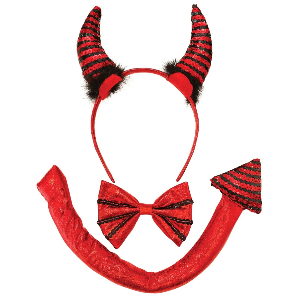 Devil Accessory Kit with Sequin for Adults