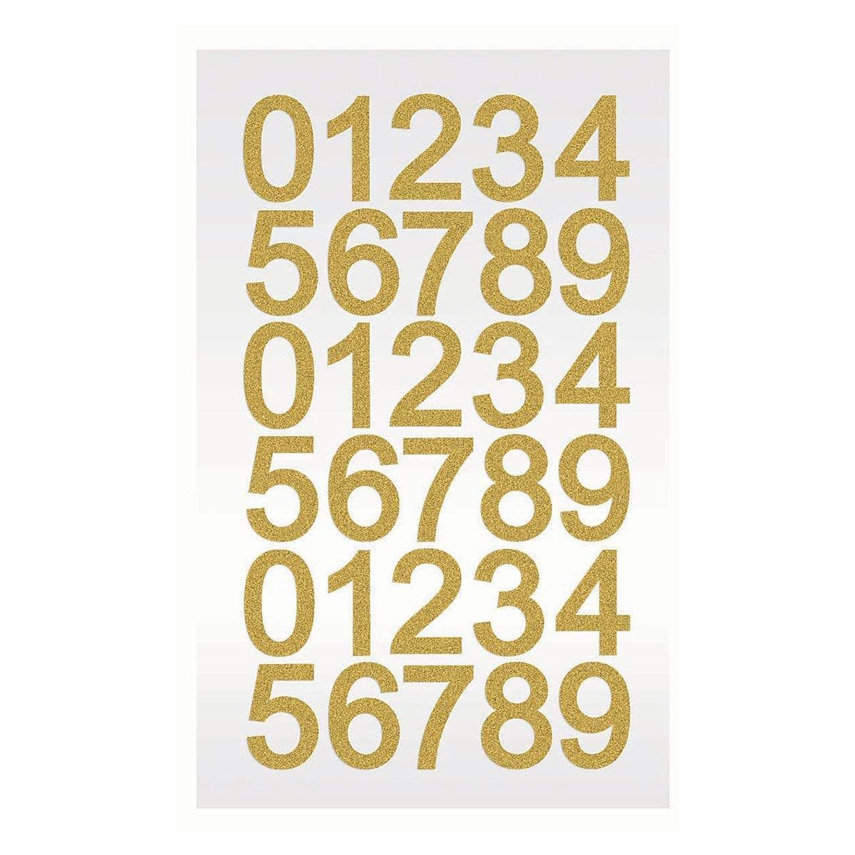 Diamonds Stickers - Numbers - Gold