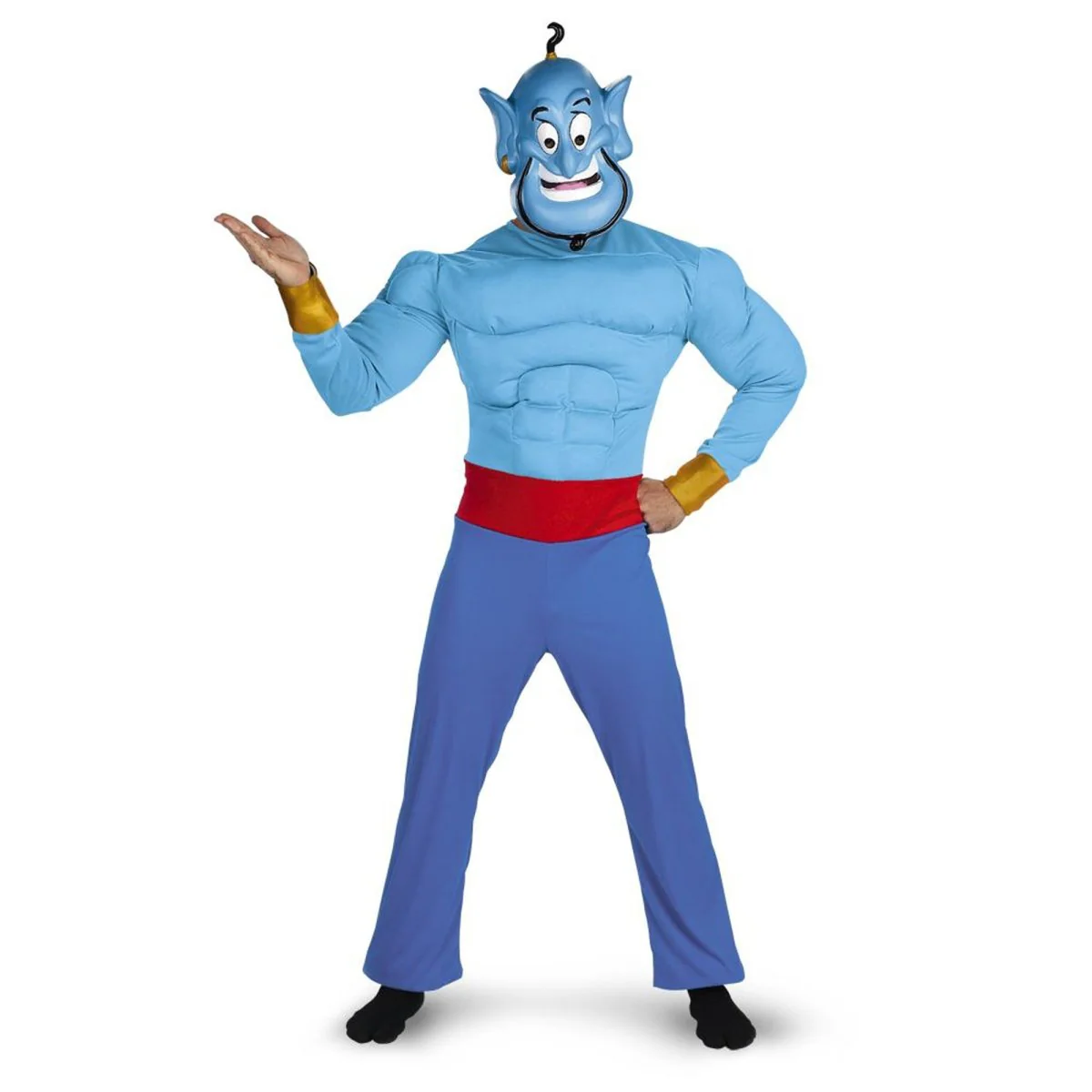 Disney Aladdin Genie Costume for Adults, Muscle Jumpsuit