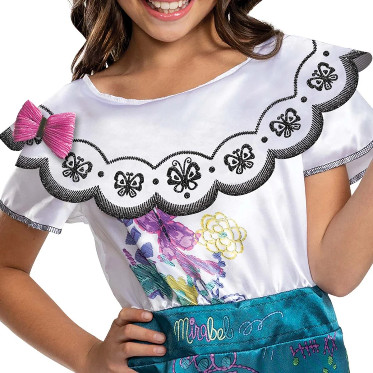 Disney Mirabel Classic Costume for Kids, Encanto, Blue Floral Dress - Image 2